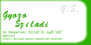 gyozo sziladi business card